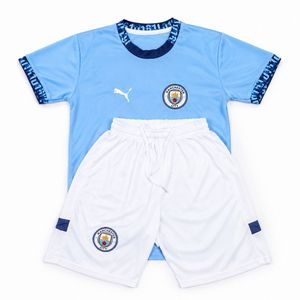 ست تیشرت و شلوارک ورزشی پسرانه طرح تیم منچستر سیتی مدل فلامنت کد tshmancity